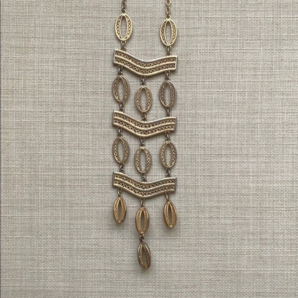 Stella & Dot gold tribal necklace